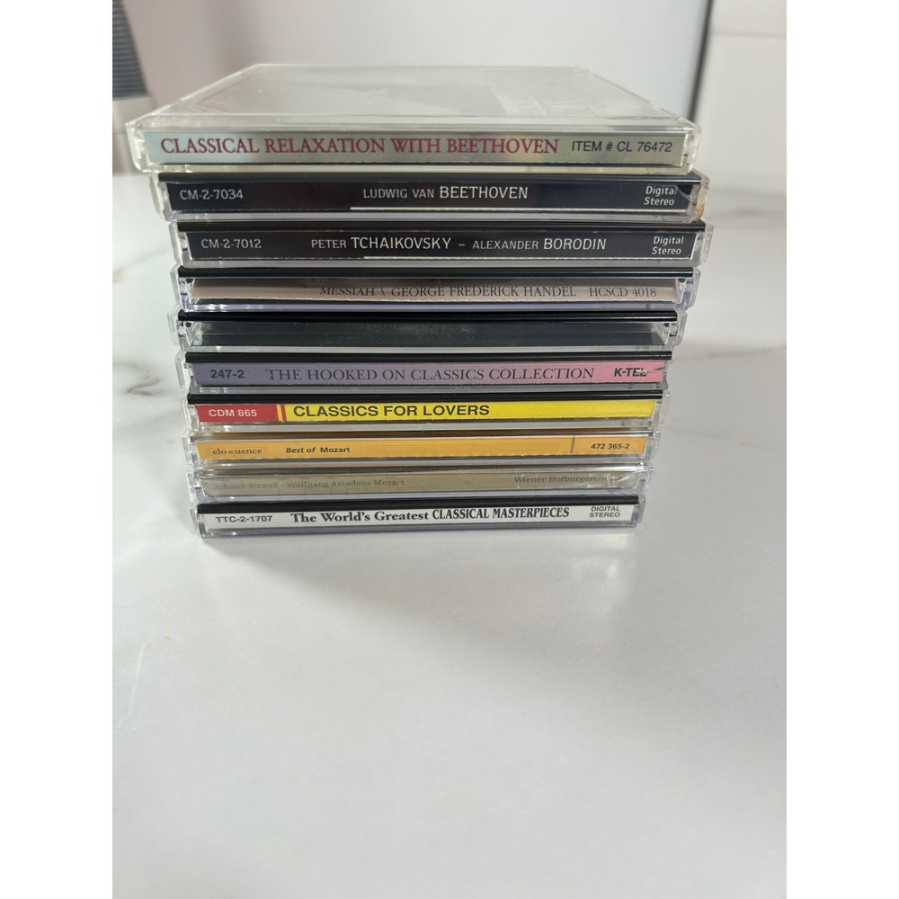 Classical Music CD 10pc Beethoven Mozart Tchaikovsky Handel Hooked on Classics